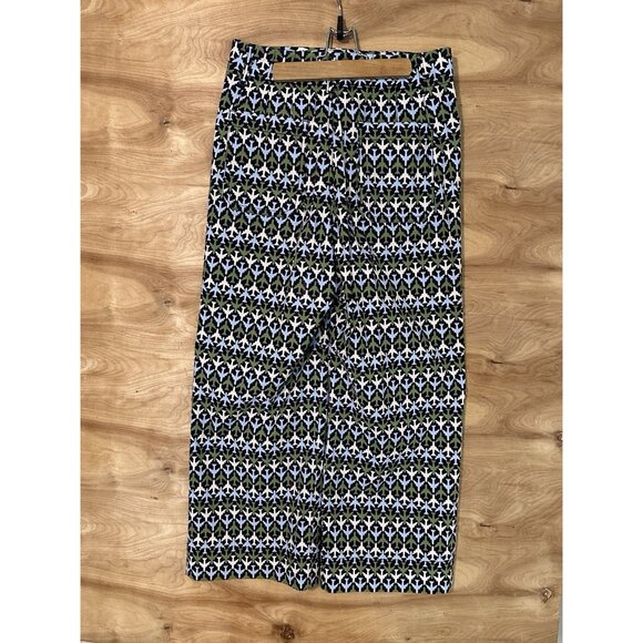 Maeve Anthropologie The Colette Wide Cropped Pants Airplane Print EUC Size 29 - Picture 3 of 12